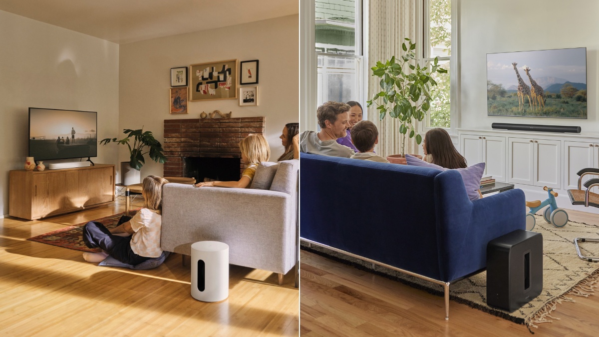 sonos sub mini vs sonos sub 4 side by side lifestyle images