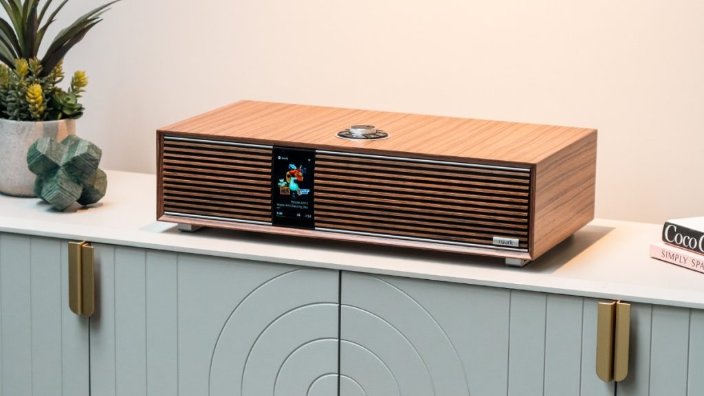 Ruark R410 on top of media unit