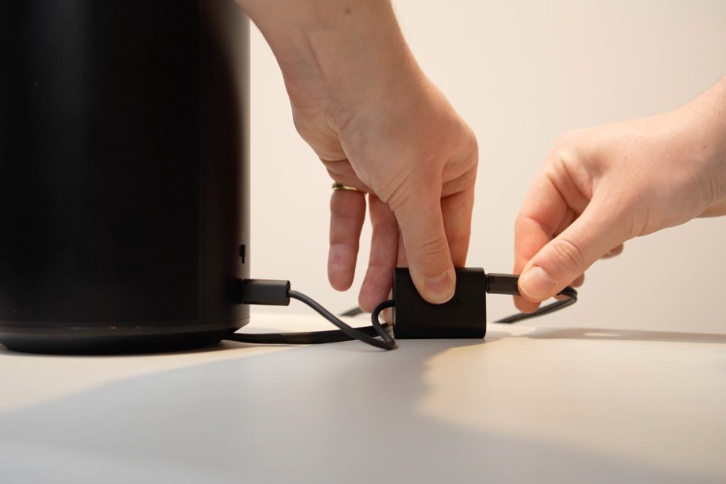 Sonos Line In Adapter in use